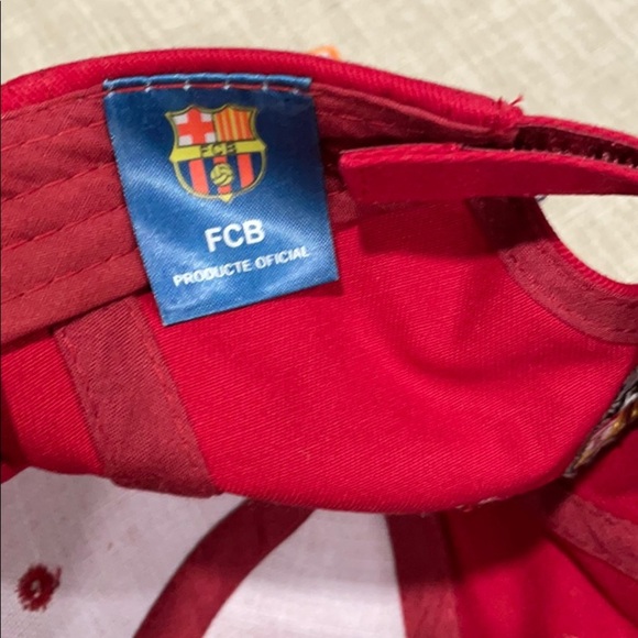 BARCA FC red Barcelona baseball hat NEW - Picture 6 of 7
